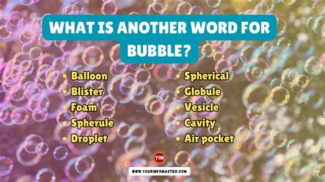 BUBBLE Synonyms 